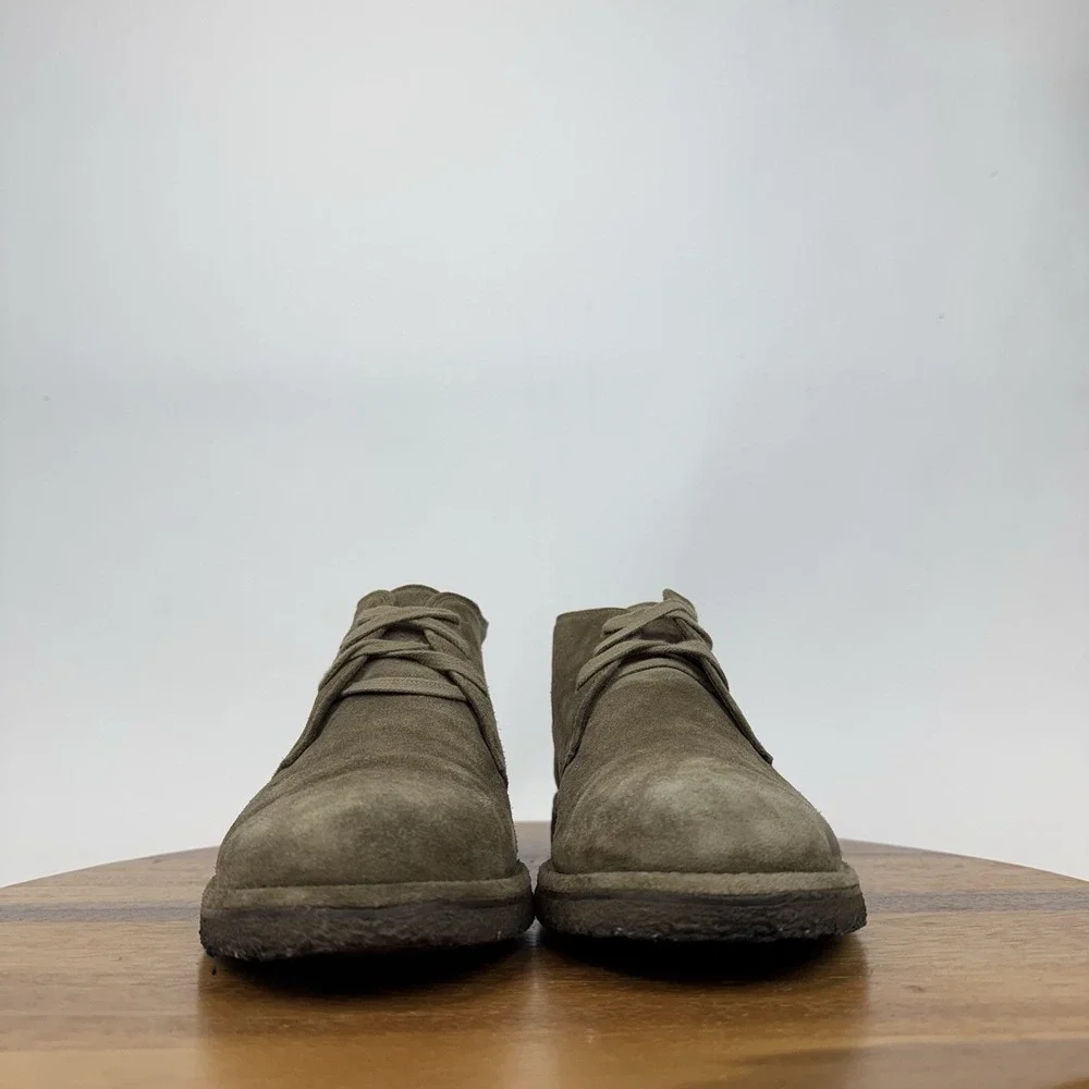 Mens Allen Edmonds‎ Montauk Taupe Brown Suede Chukka Gum Sole Boots Size 9 M GUC